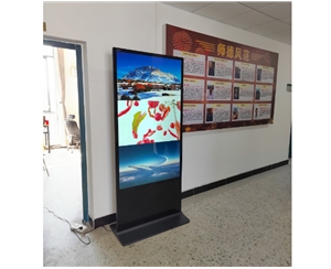 迅博明65寸立式广告机应用于淮南师范大学